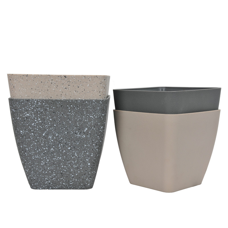 Plastic flowerpot, square plastic flowerpot, decorative flowerpot