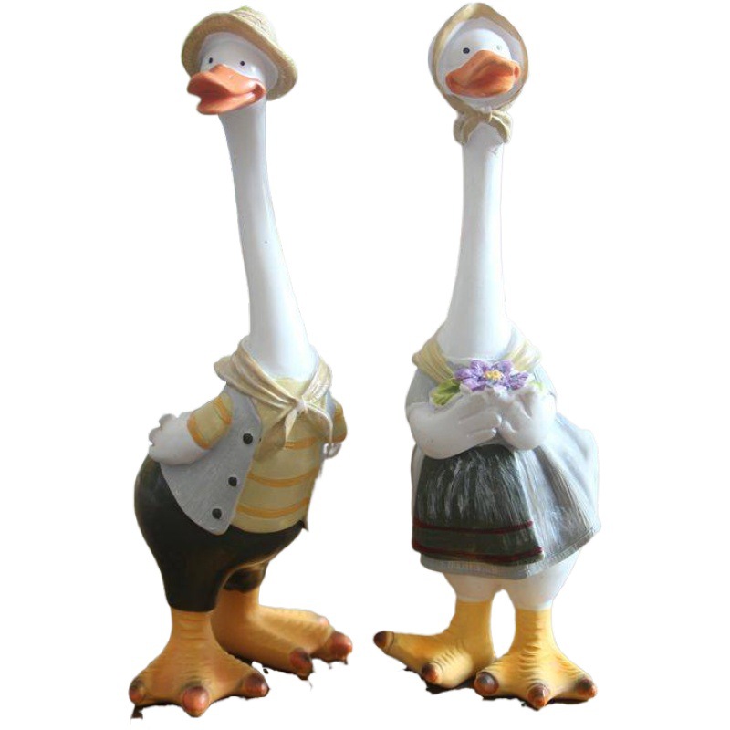 Resin artificial duck decoration, interior decoration, lovely duck decoration