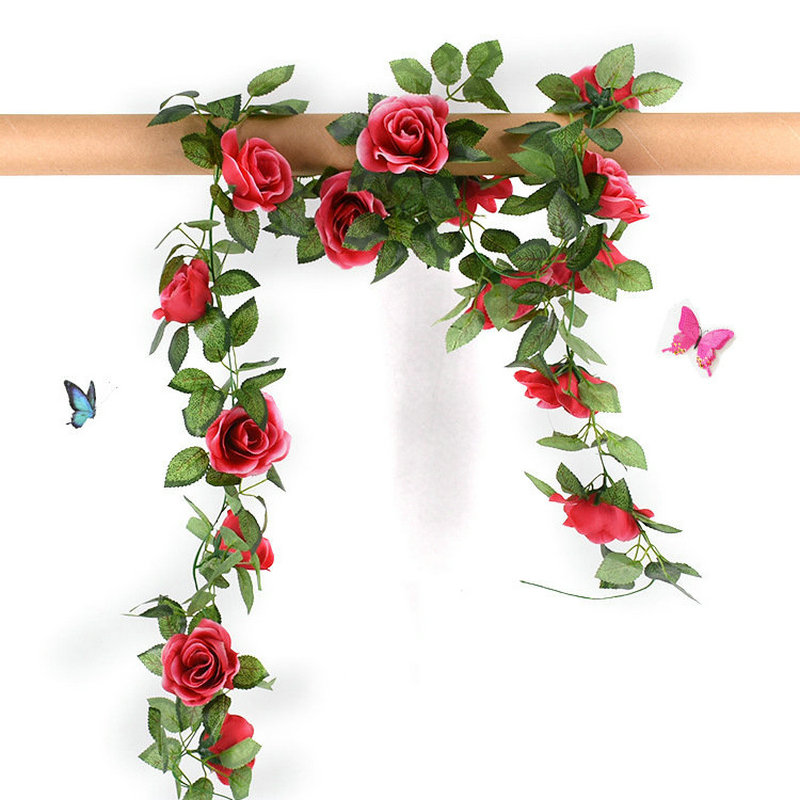 Artificial roses, plastic decorative flowers, indoor decorative artificial flowers