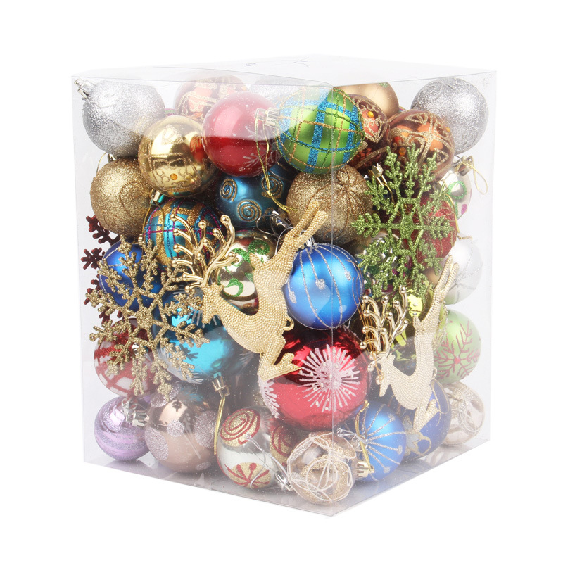 Christmas tree colored balls, festival decorative colored balls, 60~70pcs